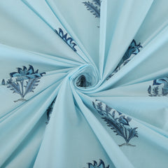 Hand Block Printed Super King Double Percale Cotton Bedsheet